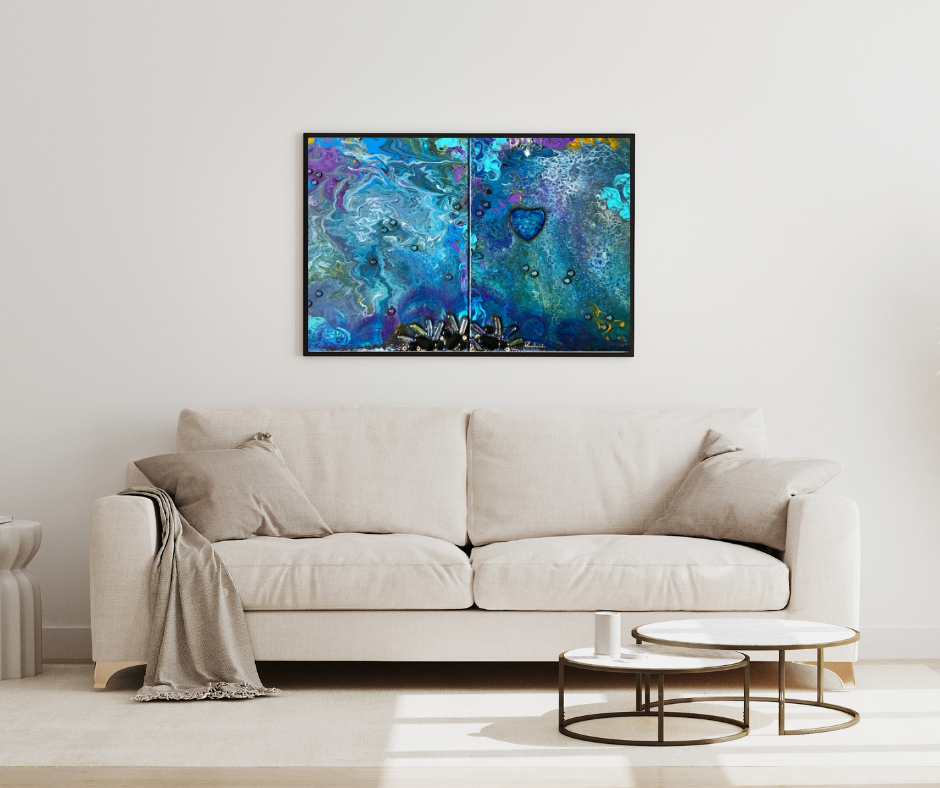 Heart of the Ocean — original mixed media nature-inspired canvas by Rashmi Malhan