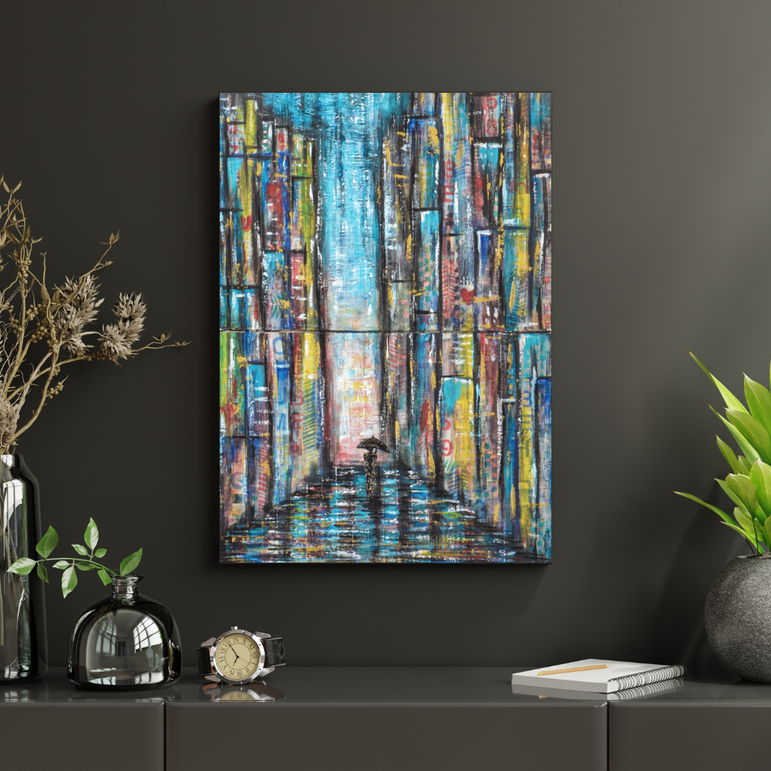 Her Own Way — original mixed media empowerment canvas by Rashmi Malhan