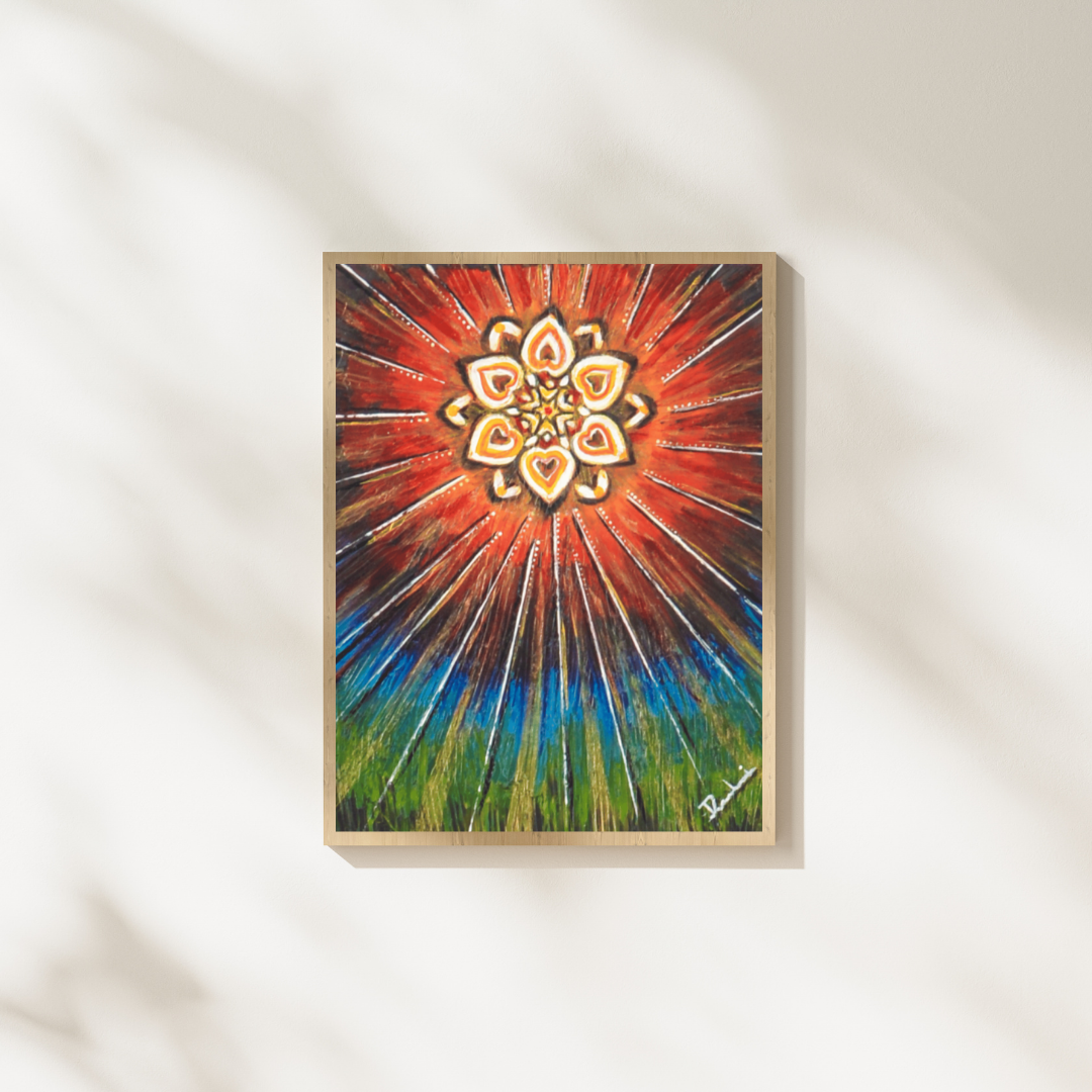 Breathe — original mixed media mindfulness canvas by Rashmi Malhan