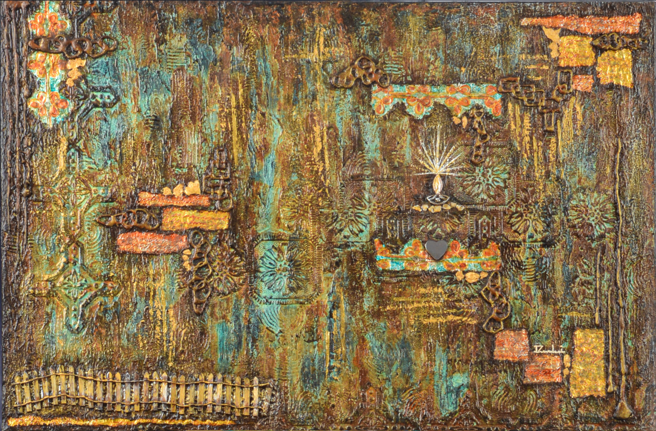 Traditions — original mixed media cultural canvas by Rashmi Malhan