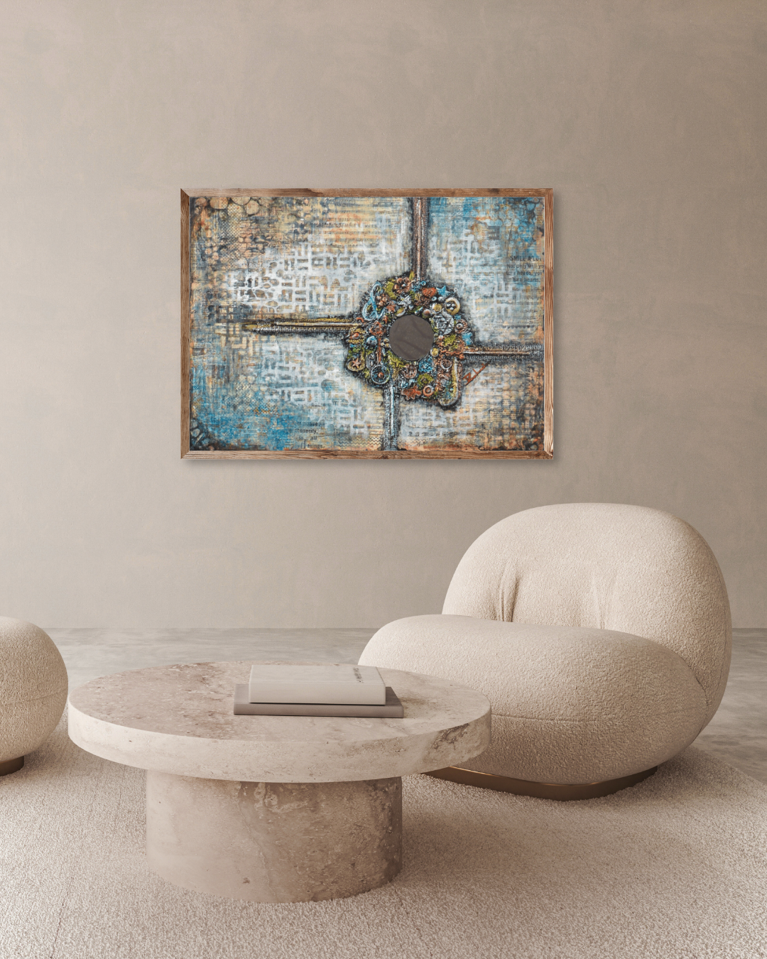 Labyrinth of Life — original mixed media spiritual canvas by Rashmi Malhan
