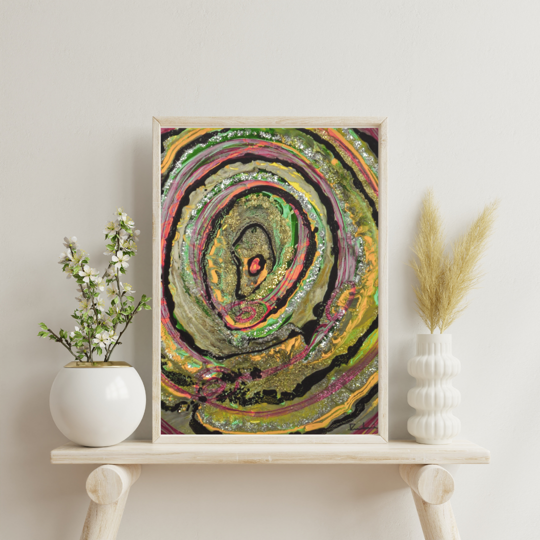 Inner Jewel — original mixed media spiritual canvas by Rashmi Malhan