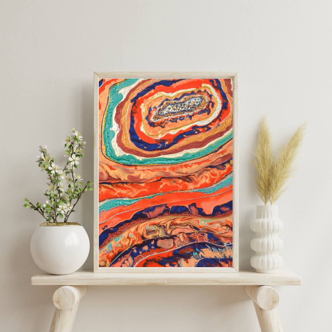 Hidden Riches — original mixed media abundance canvas by Rashmi Malhan