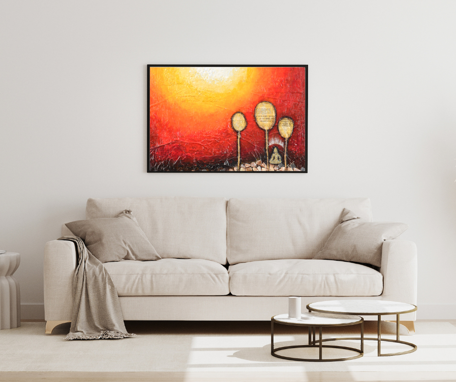Wisdom — original mixed media spiritual canvas by Rashmi Malhan