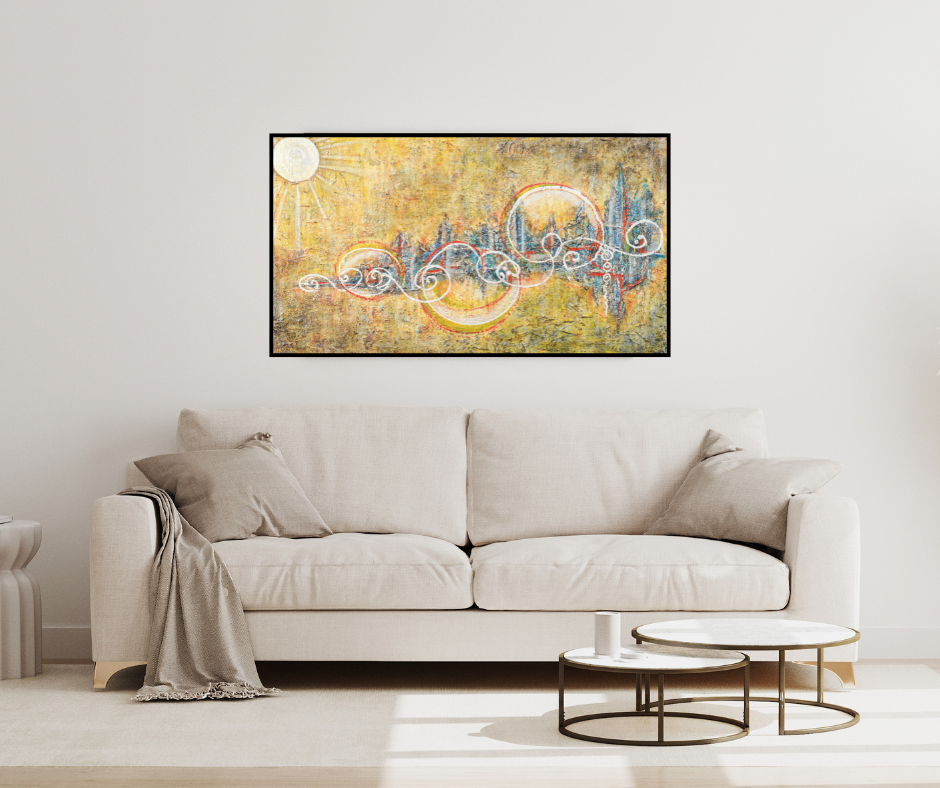 Imagine — original mixed media inspirational canvas by Rashmi Malhan