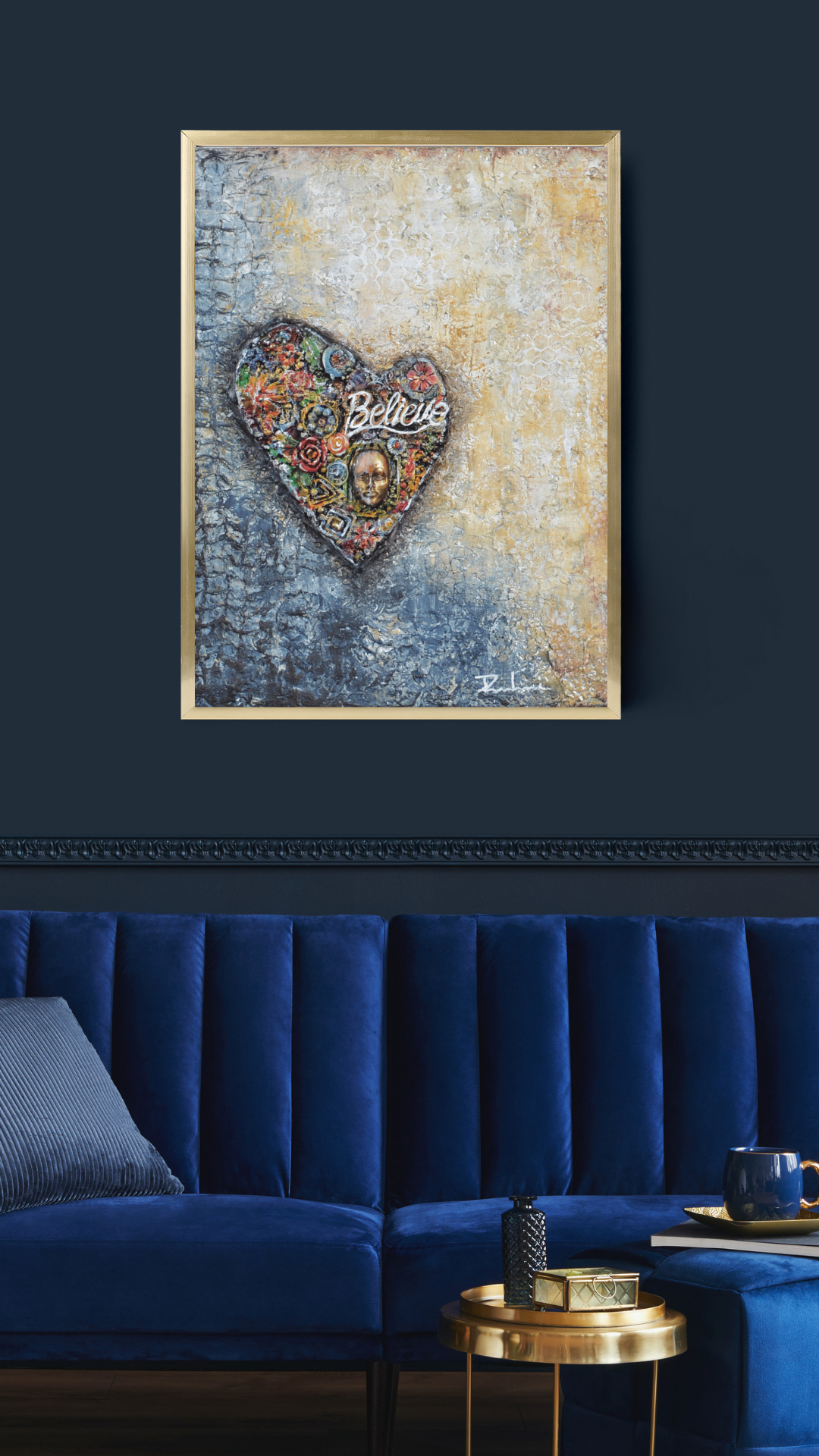 Harmony Within — original mixed media meditation canvas by Rashmi Malhan