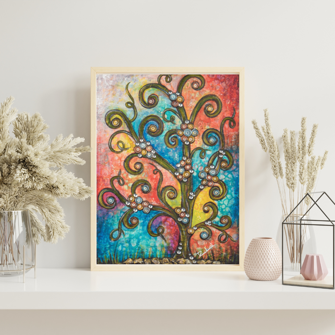 Prosperity — original mixed media abundance canvas by Rashmi Malhan