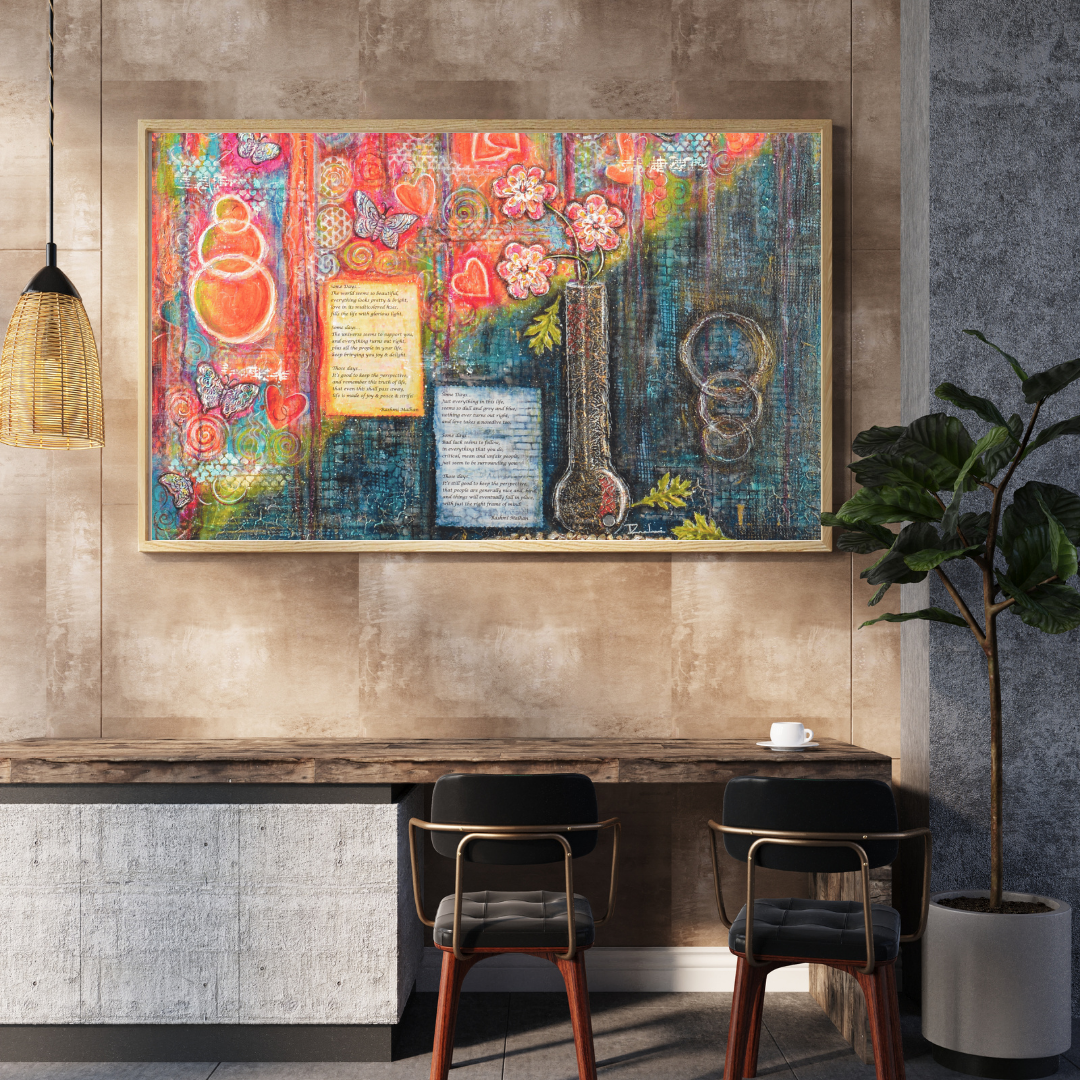 Perspective — original mixed media inspirational canvas by Rashmi Malhan