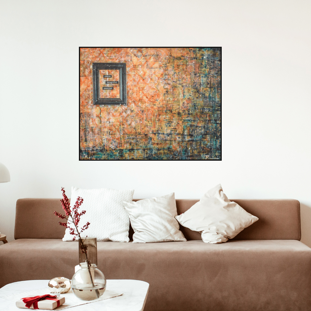 Memories — original mixed media sentimental canvas by Rashmi Malhan