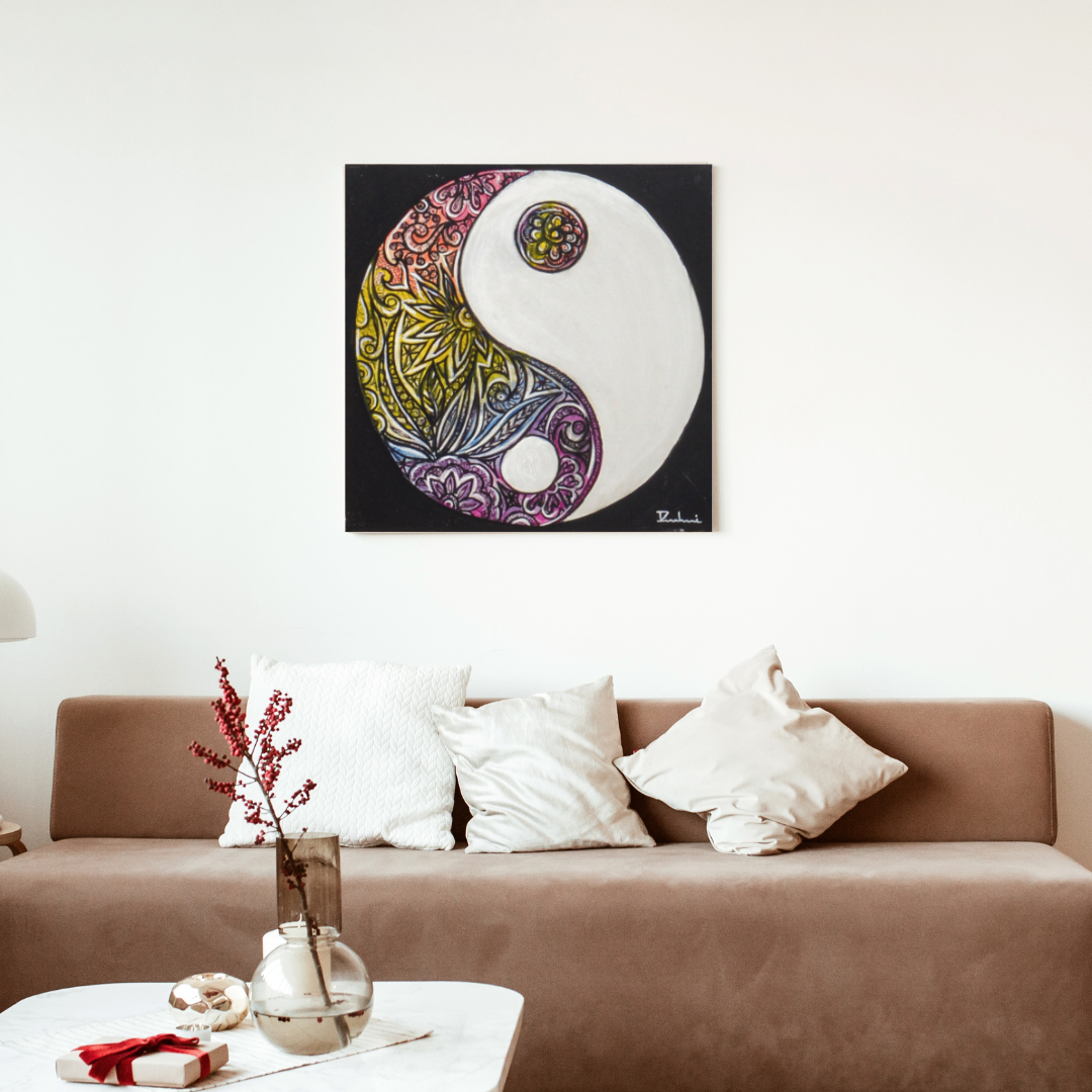 Harmony In Bloom — original mixed media nature-inspired canvas by Rashmi Malhan