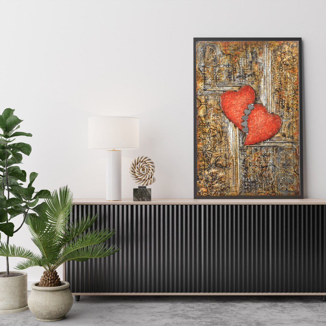 Love Lasts — original mixed media love and connection canvas by Rashmi Malhan