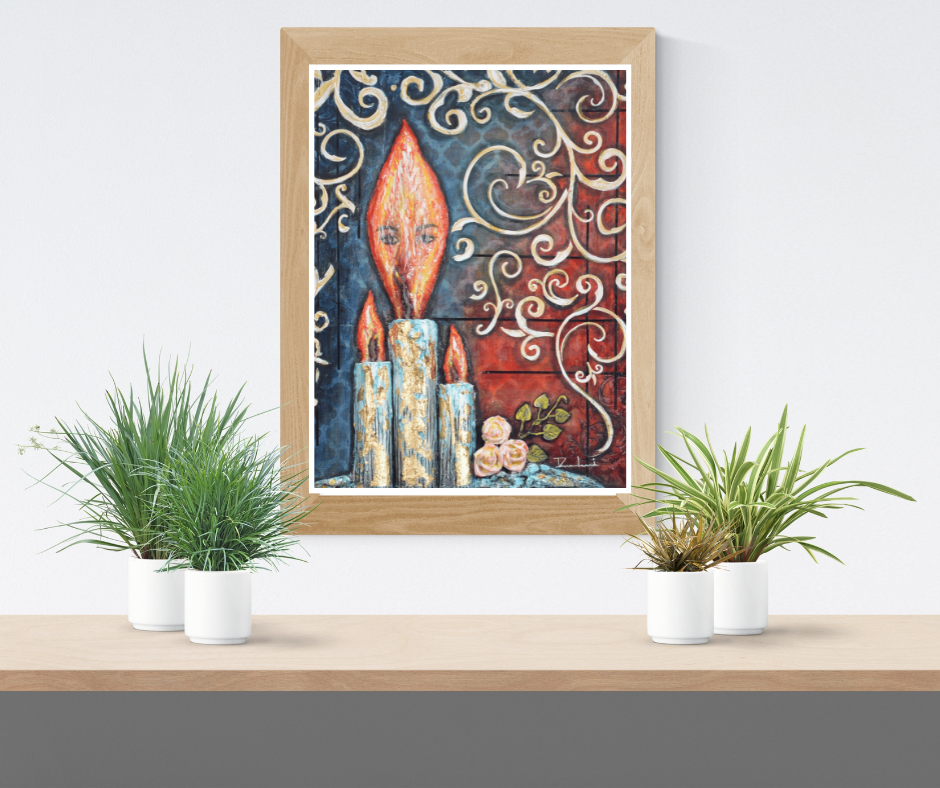 Illumination Of The Soul — original mixed media spiritual canvas by Rashmi Malhan