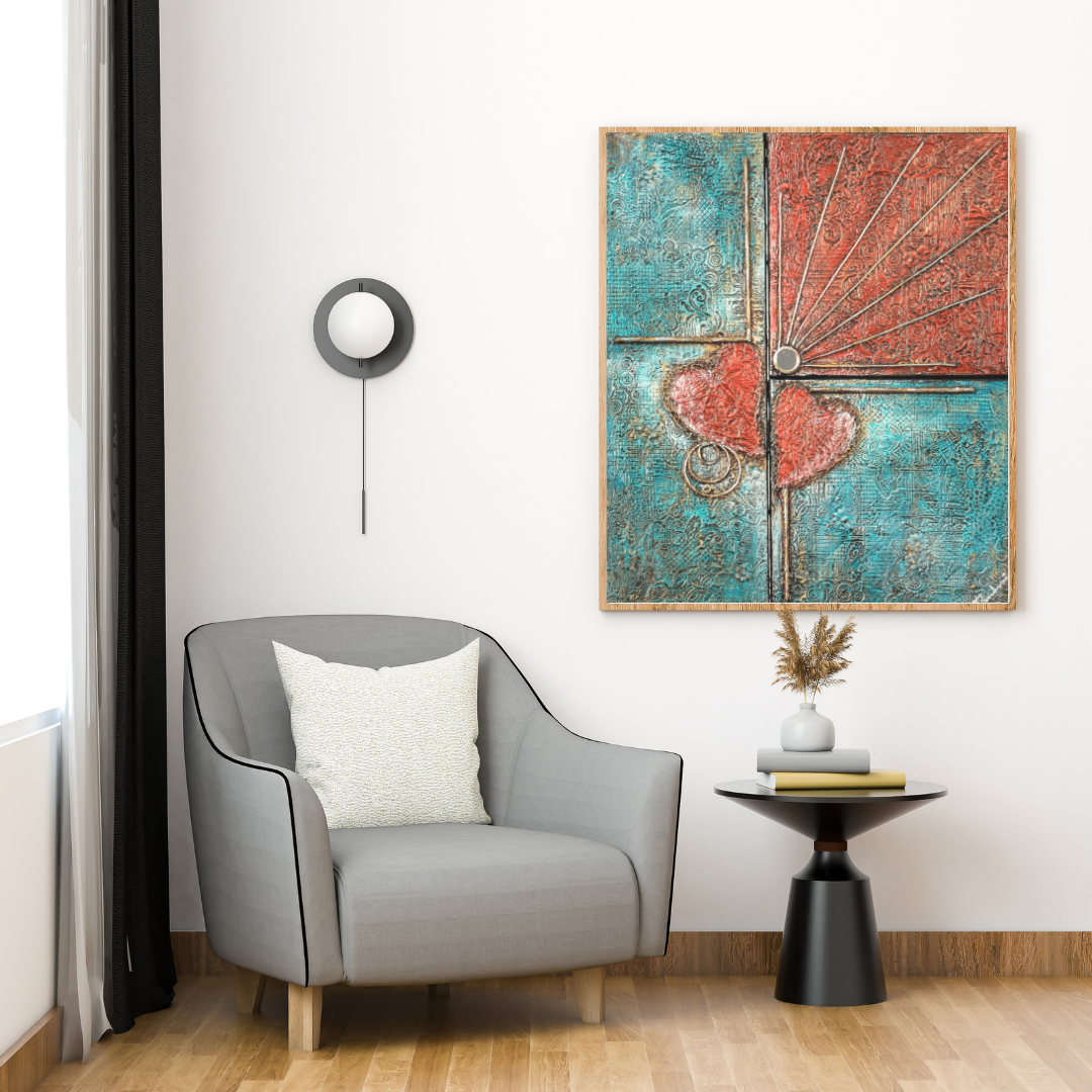 Impressions — original mixed media abstract canvas by Rashmi Malhan