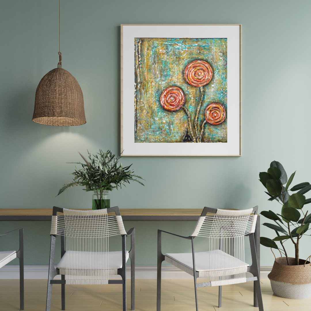 Meditation — original mixed media mindfulness canvas by Rashmi Malhan