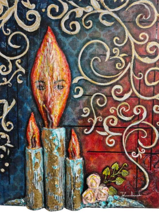 Illumination Of The Soul — original mixed media spiritual canvas by Rashmi Malhan