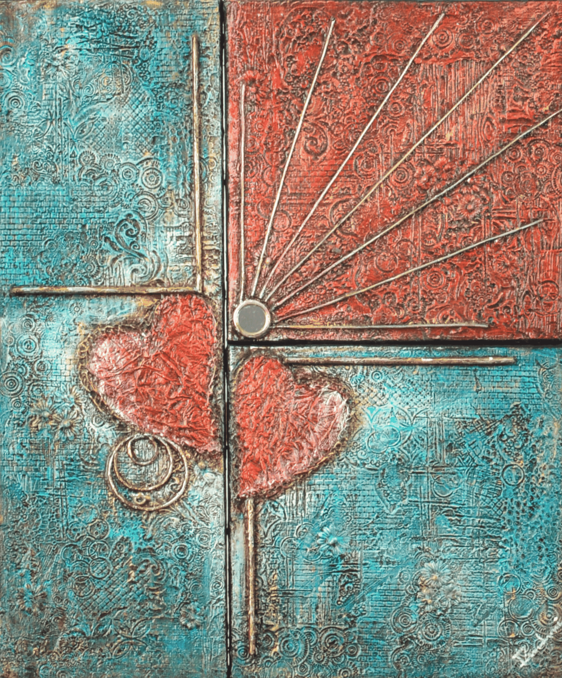 Impressions — original mixed media abstract canvas by Rashmi Malhan