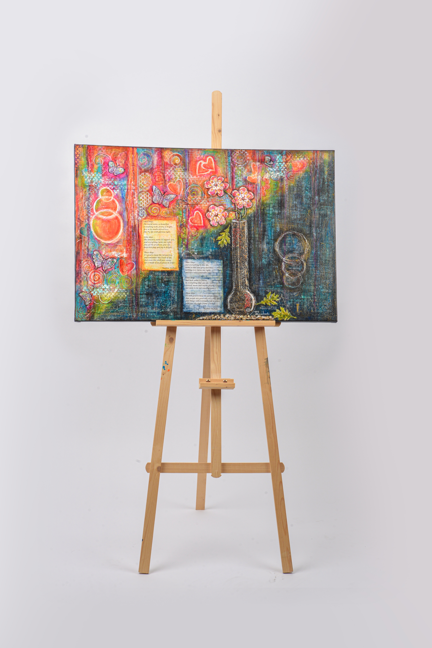 Perspective — original mixed media inspirational canvas by Rashmi Malhan