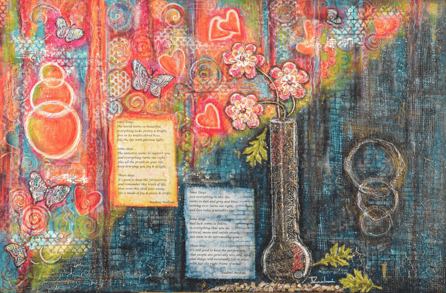 Perspective — original mixed media inspirational canvas by Rashmi Malhan