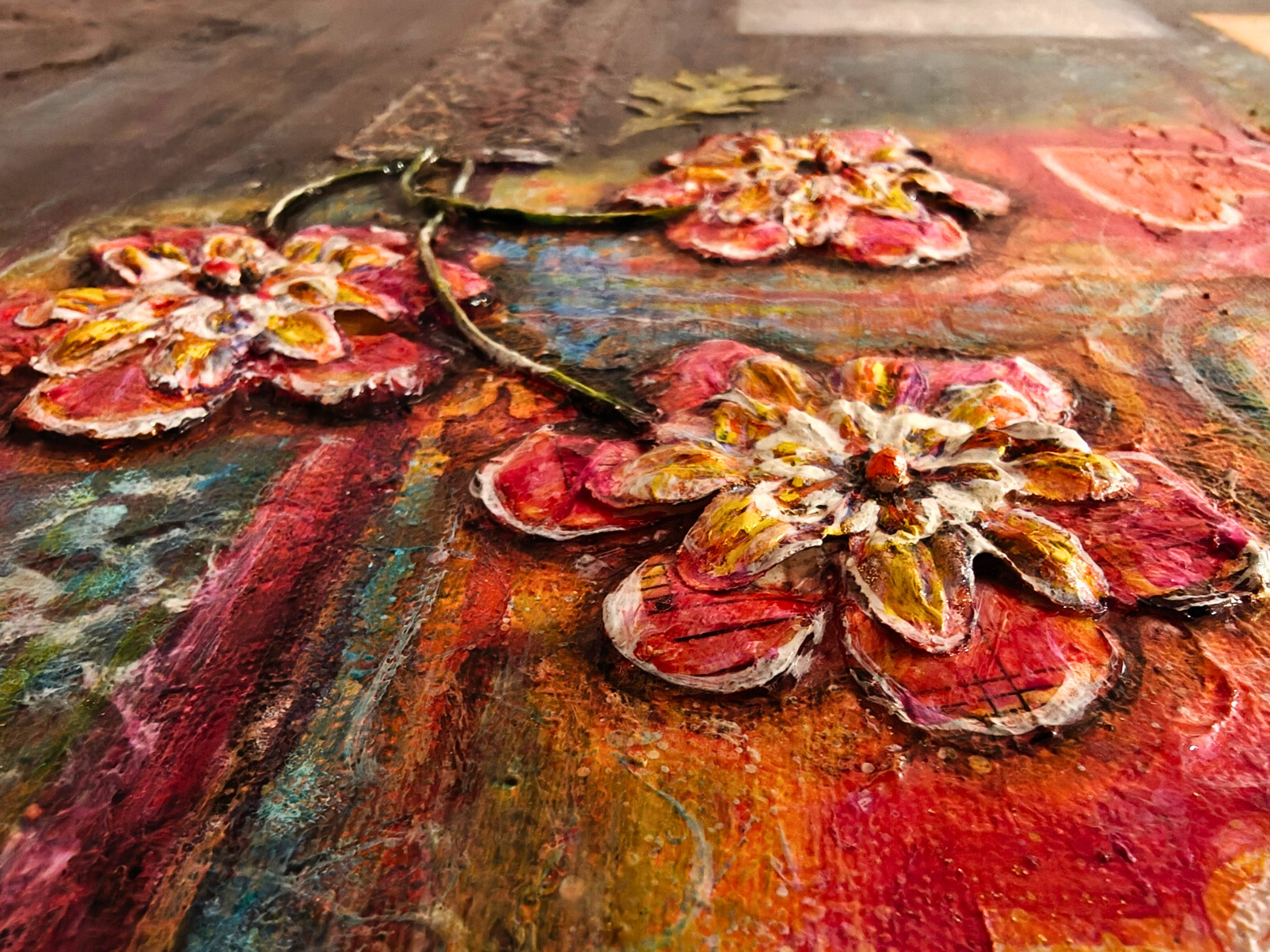 Perspective — original mixed media inspirational canvas by Rashmi Malhan