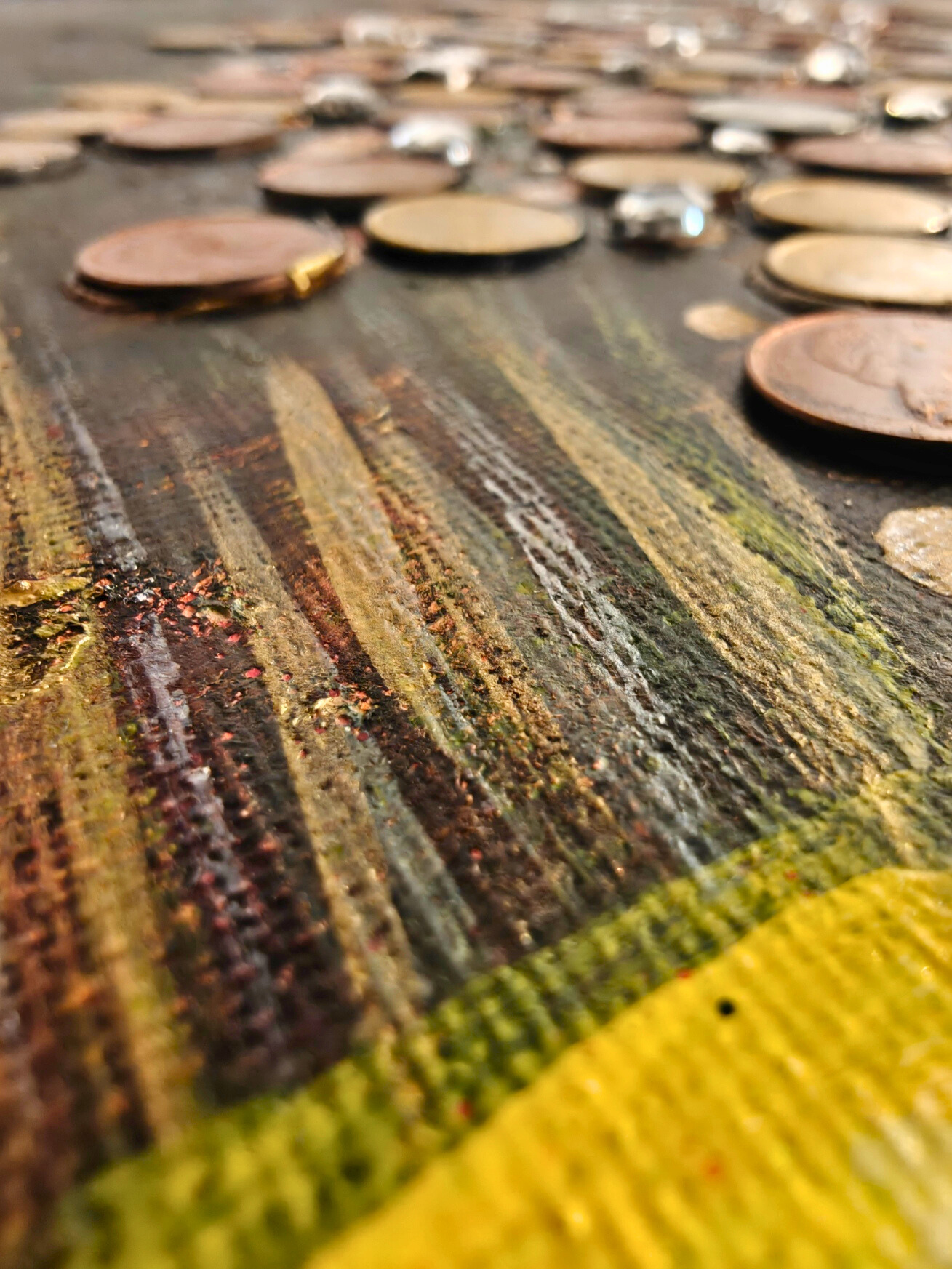 Money Tree — original mixed media abundance canvas by Rashmi Malhan