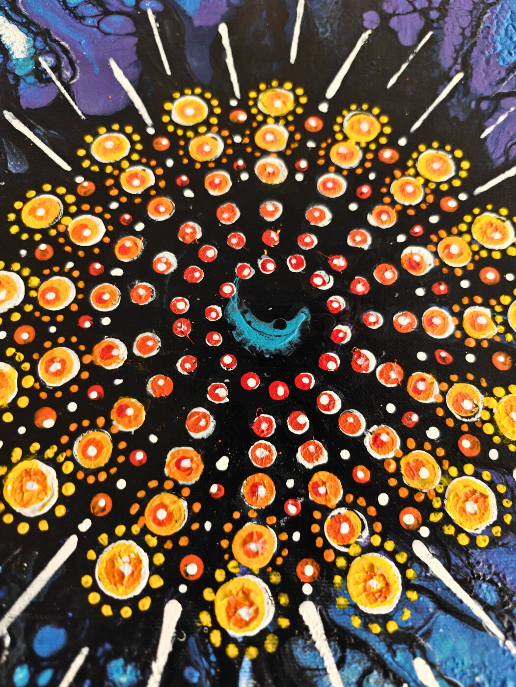 Inner Peace — original mixed media meditation canvas by Rashmi Malhan