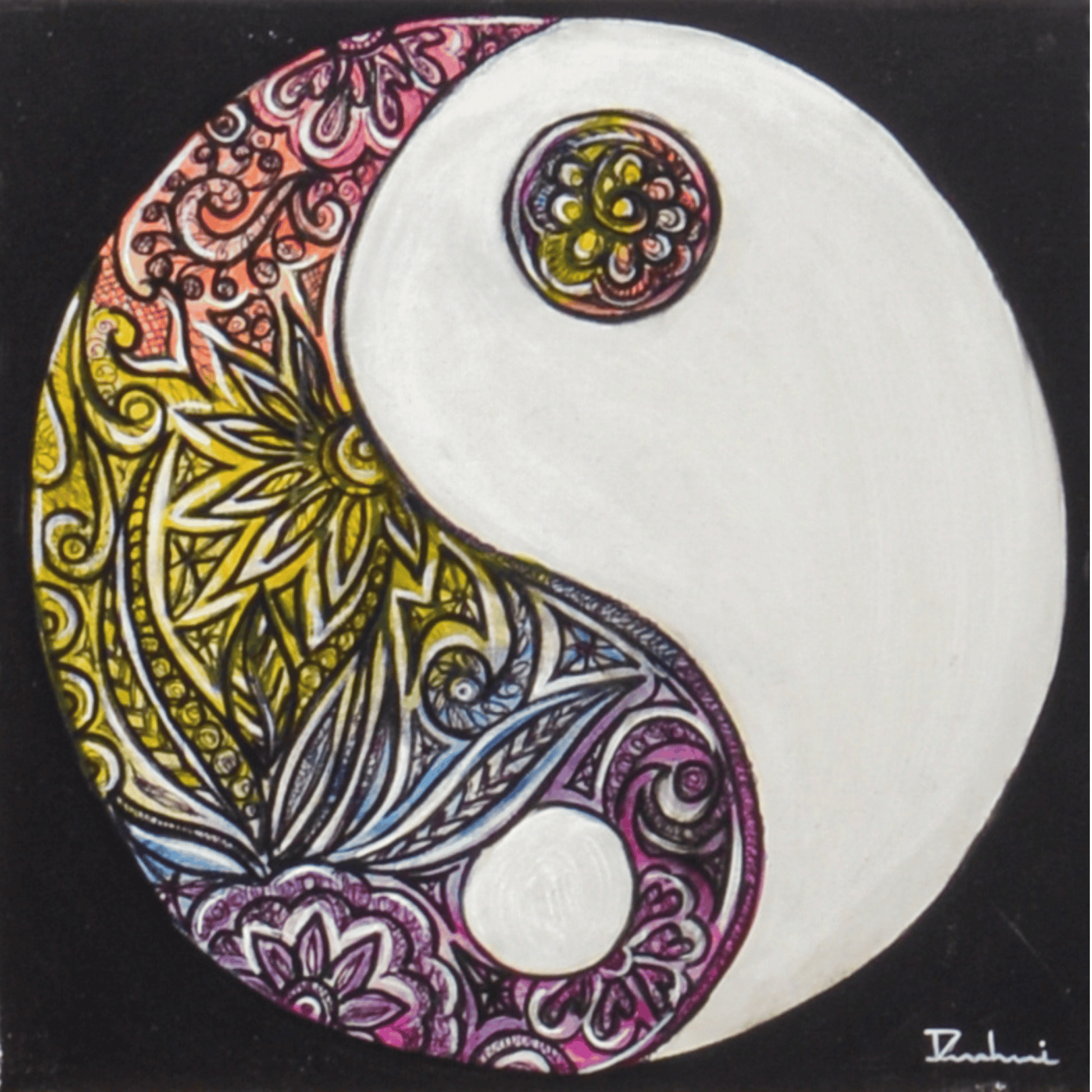 Harmony In Bloom — original mixed media nature-inspired canvas by Rashmi Malhan