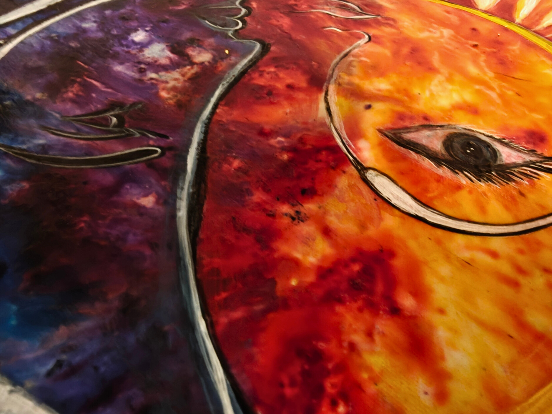 Celestial Blessings — original mixed media spiritual canvas by Rashmi Malhan