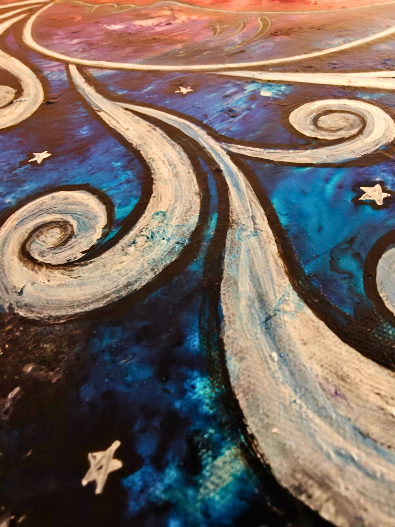 Celestial Blessings — original mixed media spiritual canvas by Rashmi Malhan