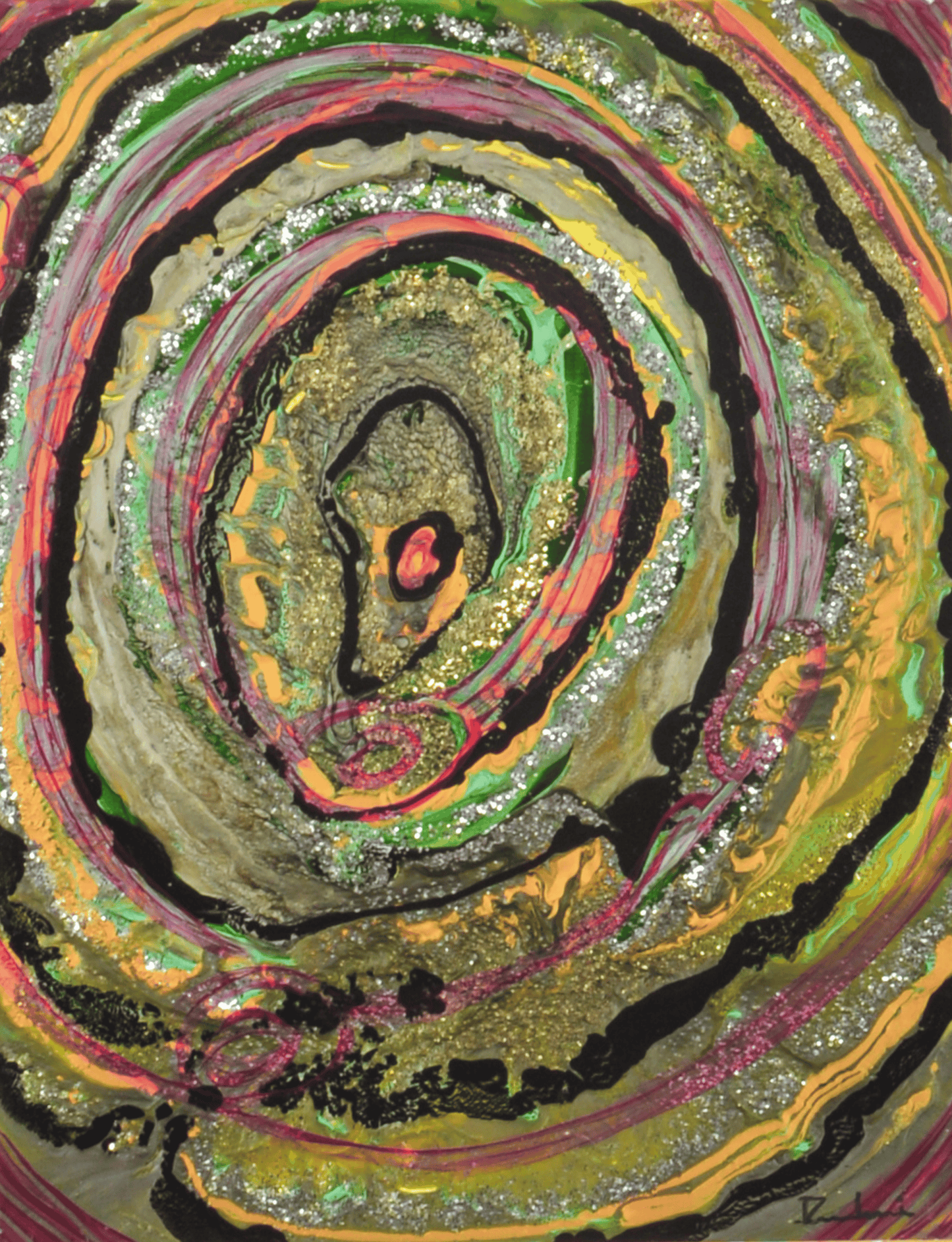 Inner Jewel — original mixed media spiritual canvas by Rashmi Malhan