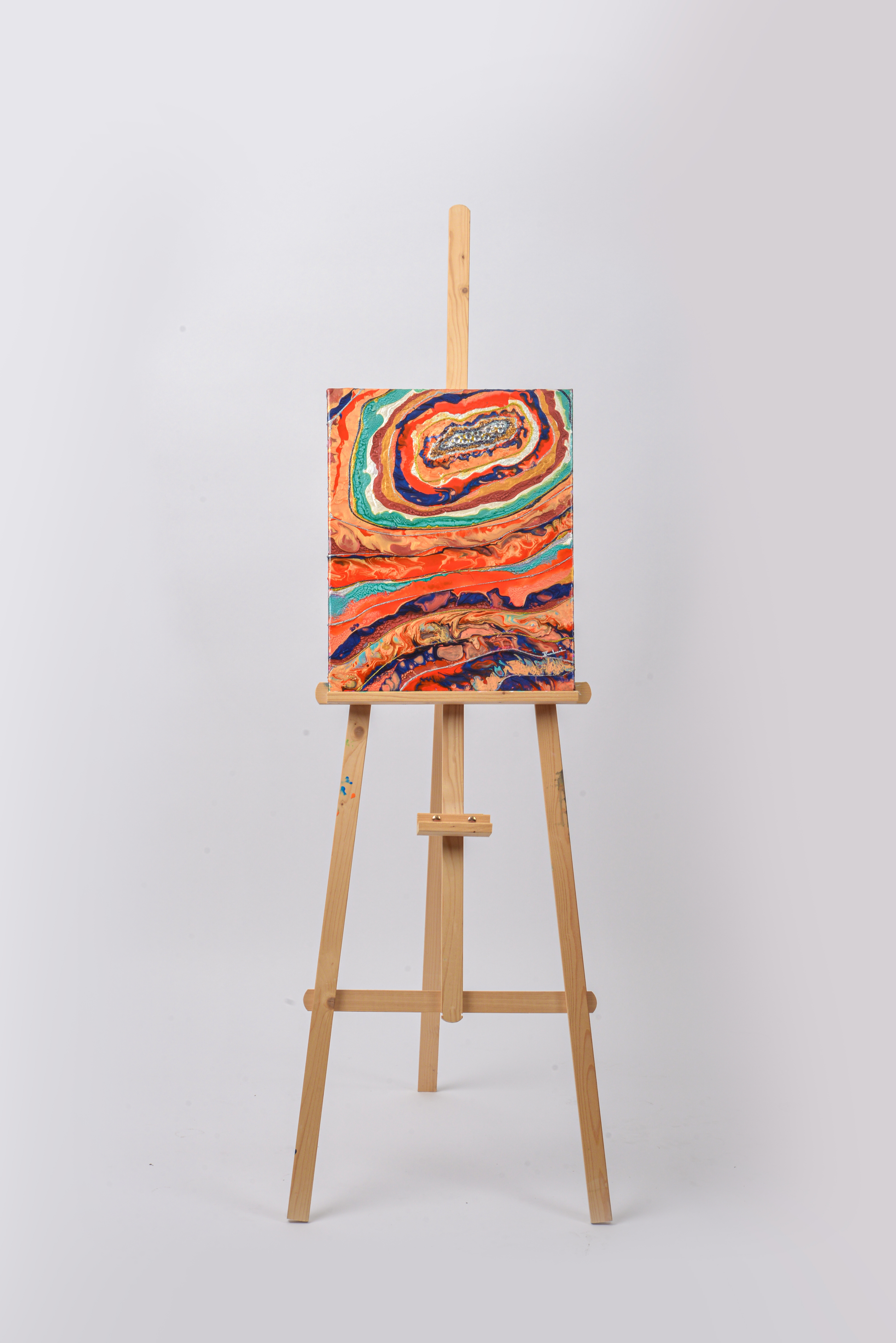 Hidden Riches — original mixed media abundance canvas by Rashmi Malhan