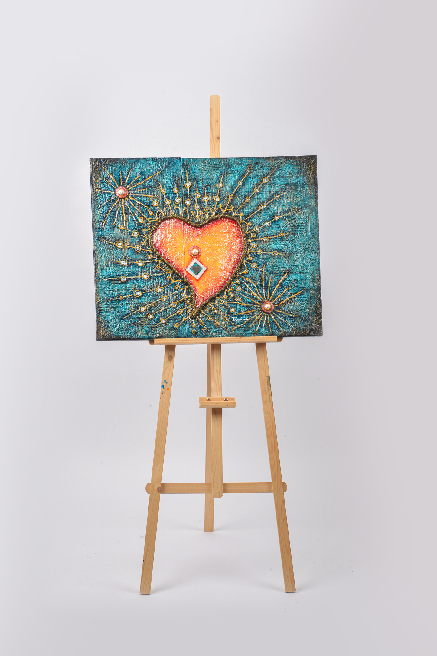Love Illuminates — original mixed media love and connection canvas by Rashmi Malhan