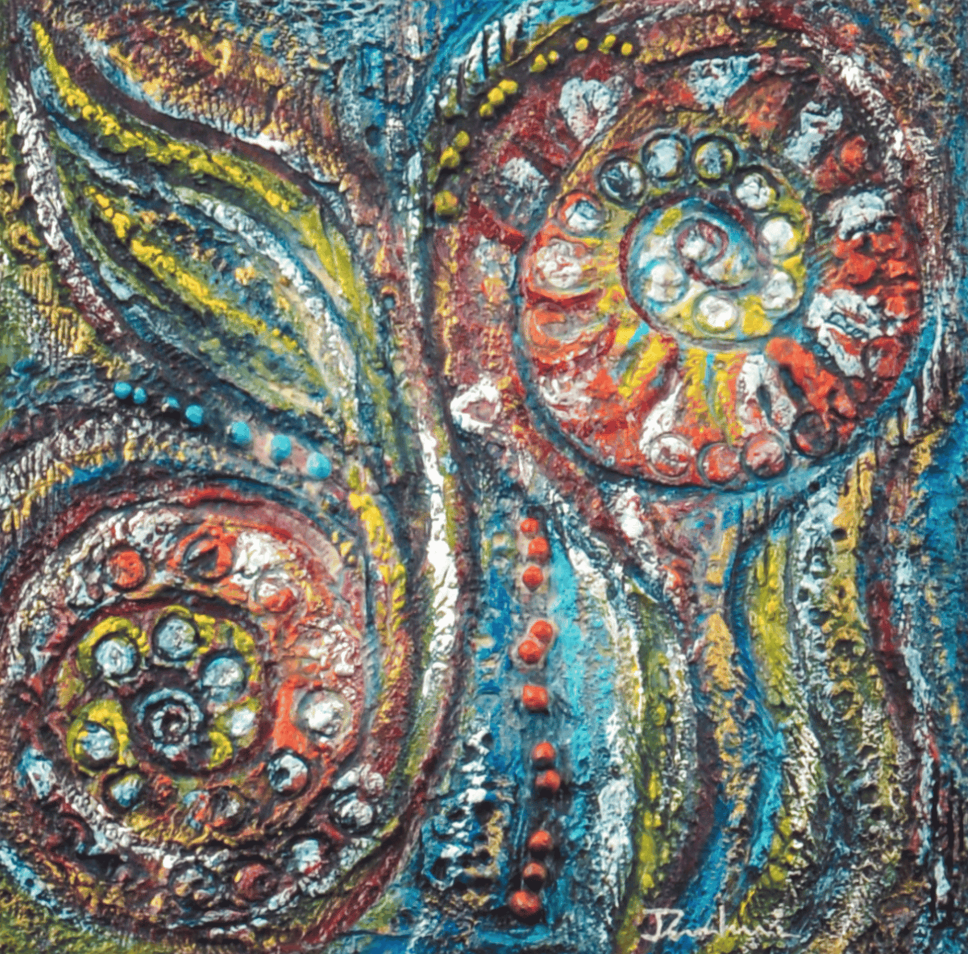 Renewal — original mixed media nature-inspired canvas by Rashmi Malhan