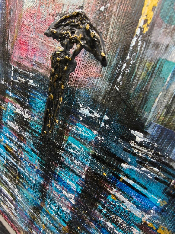 Her Own Way — original mixed media empowerment canvas by Rashmi Malhan
