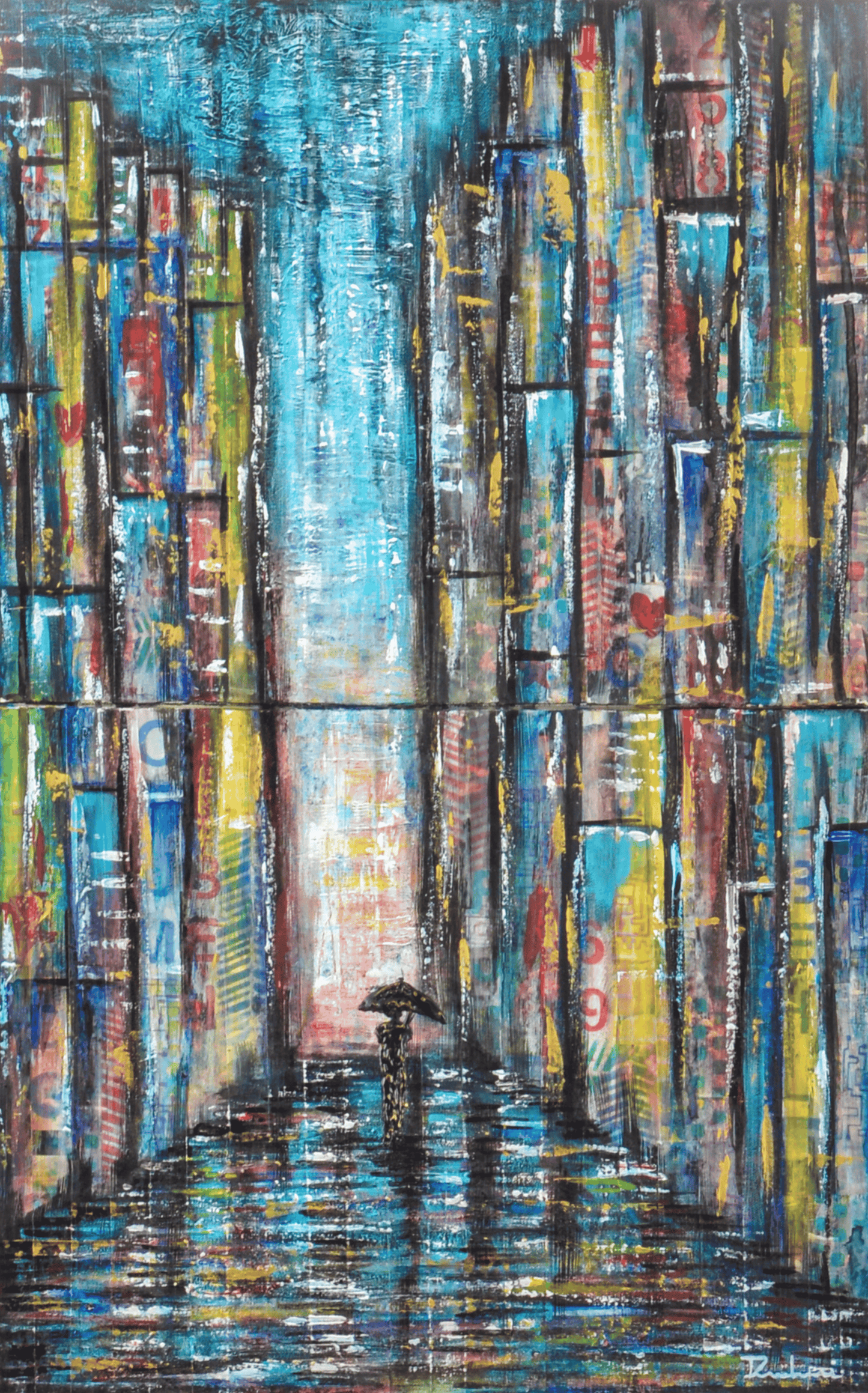Her Own Way — original mixed media empowerment canvas by Rashmi Malhan