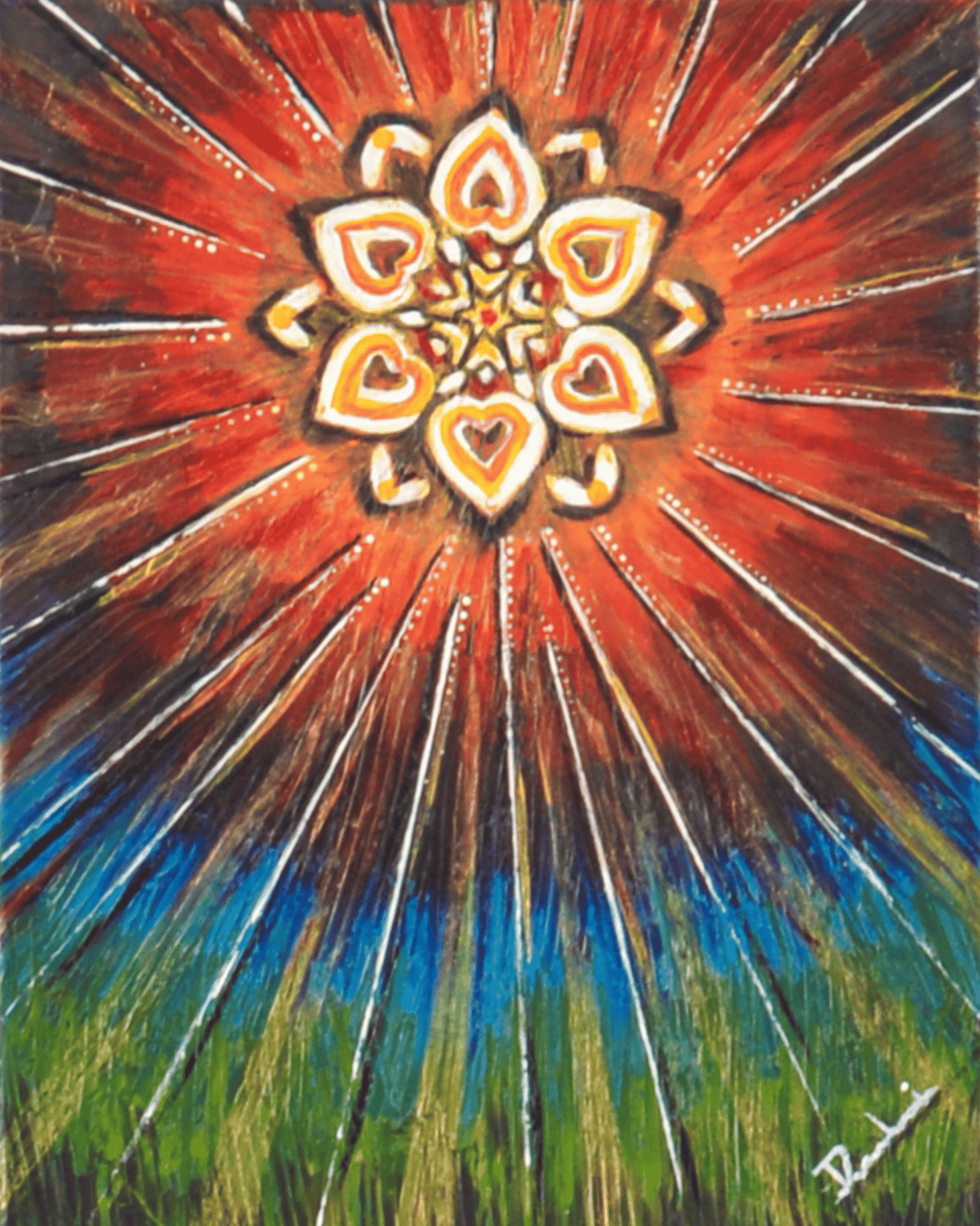Breathe — original mixed media mindfulness canvas by Rashmi Malhan