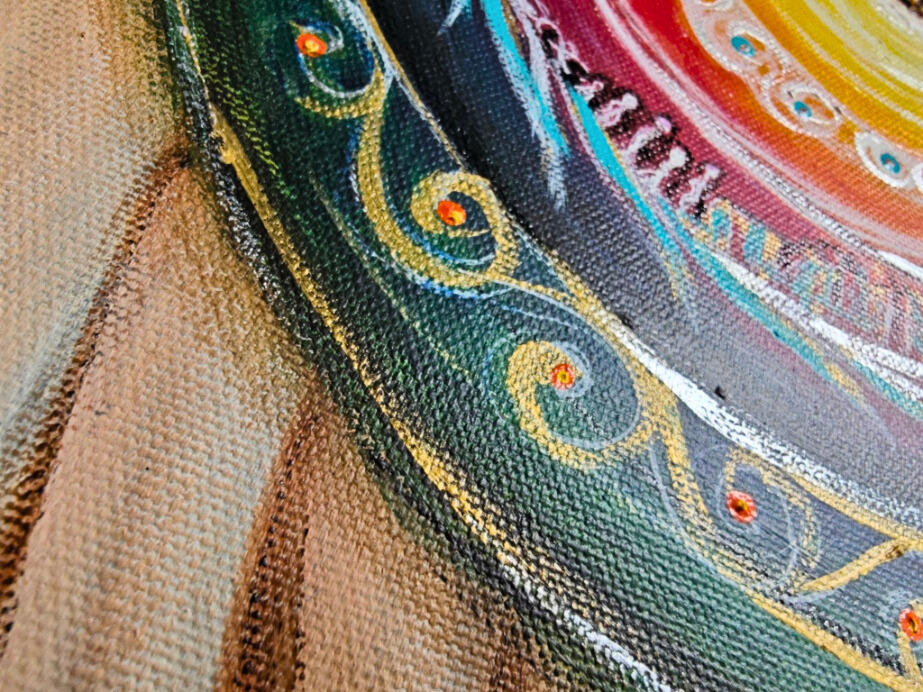 Circle Of Life — original mixed media nature-inspired canvas by Rashmi Malhan