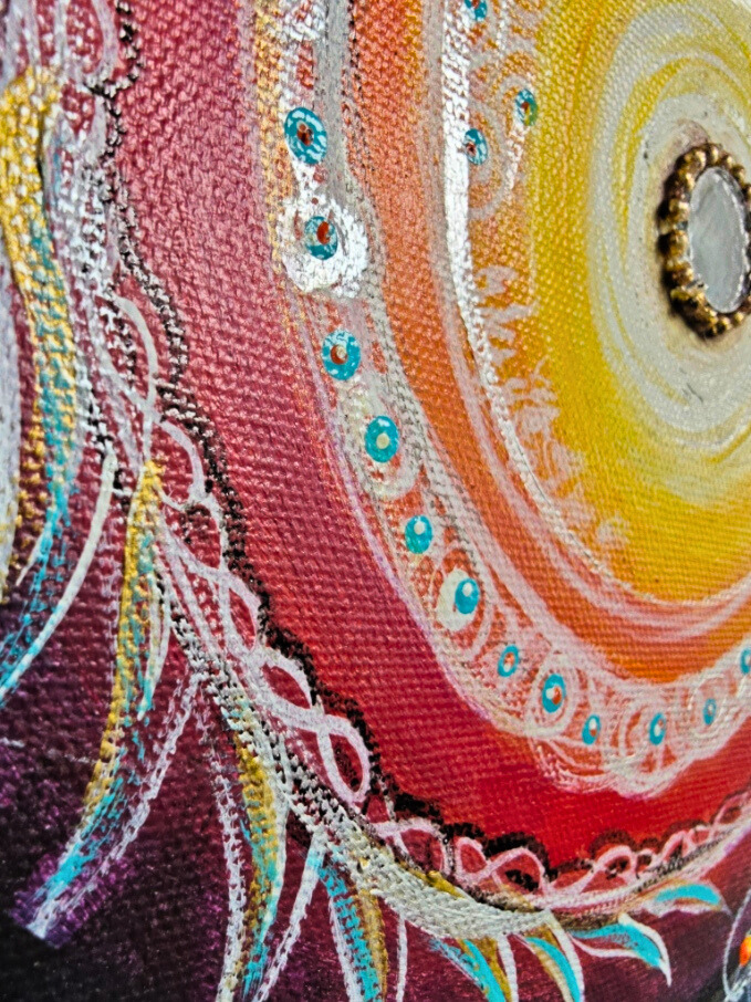 Circle Of Life — original mixed media nature-inspired canvas by Rashmi Malhan