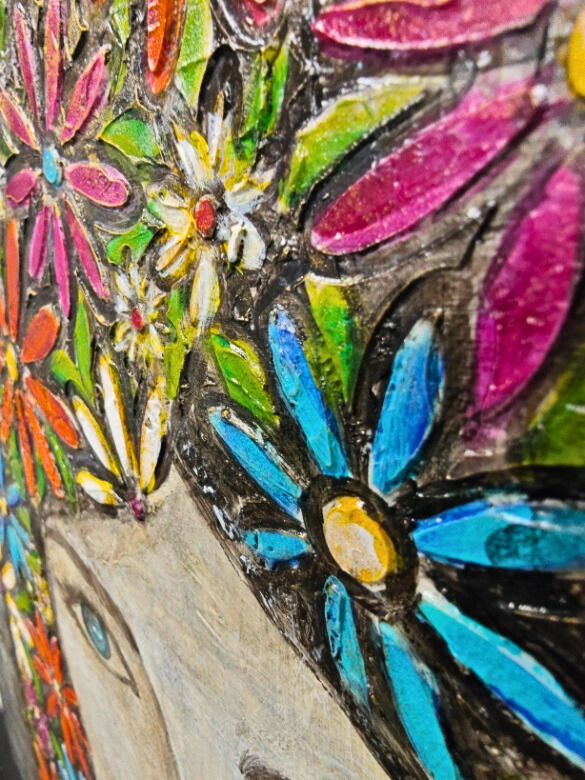 Dea Tempus — original mixed media spiritual canvas by Rashmi Malhan