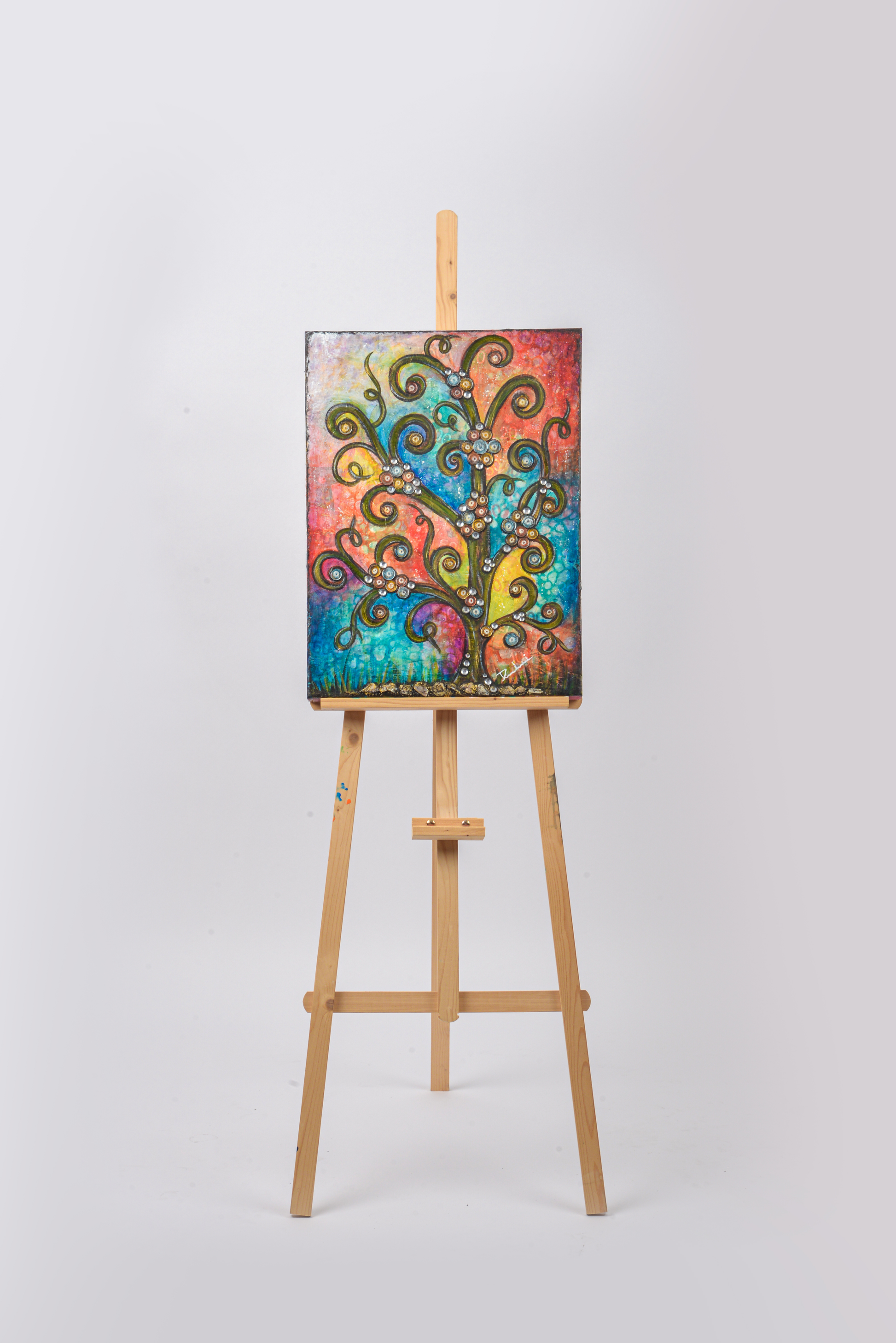 Prosperity — original mixed media abundance canvas by Rashmi Malhan