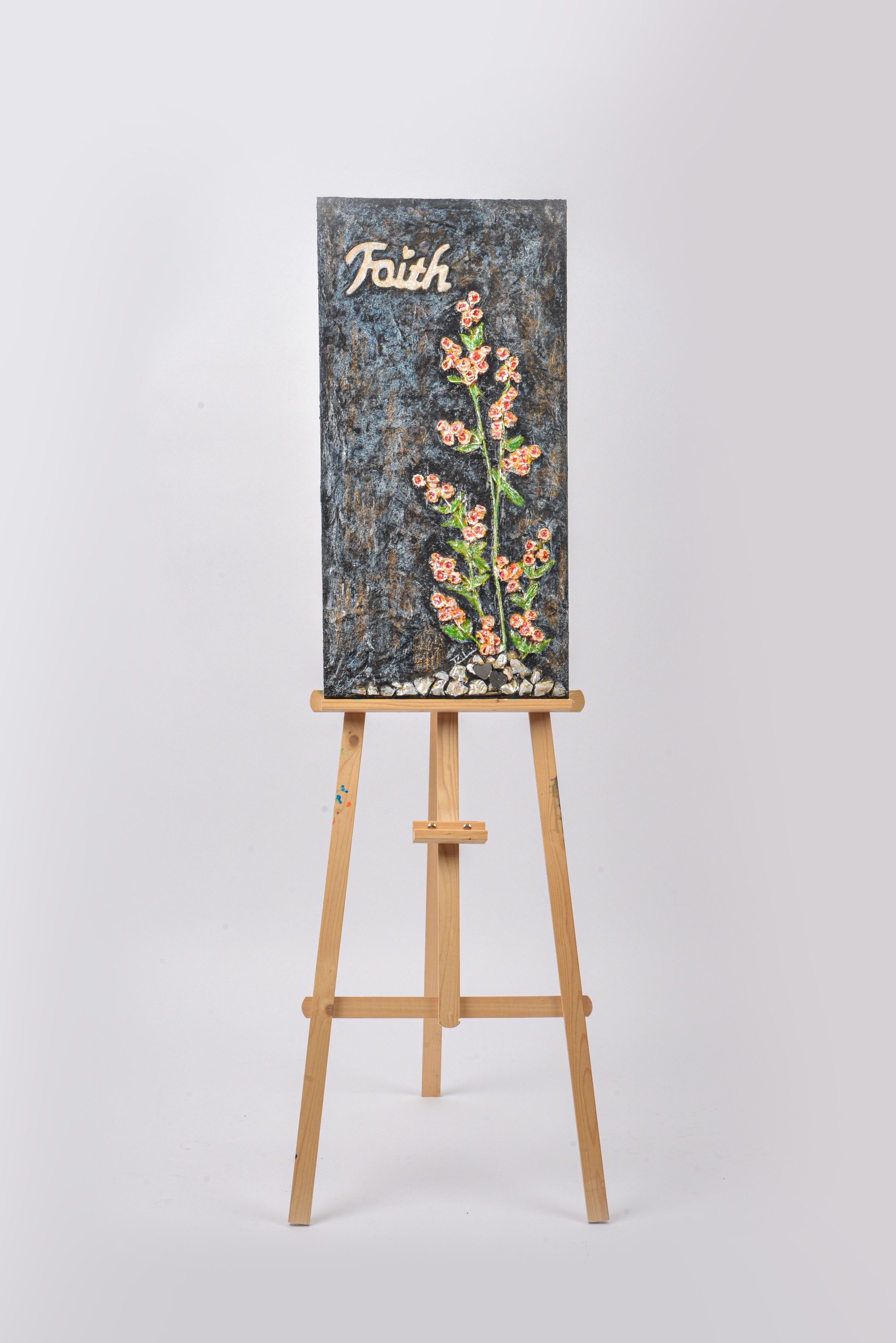 Faith — original mixed media spiritual canvas by Rashmi Malhan