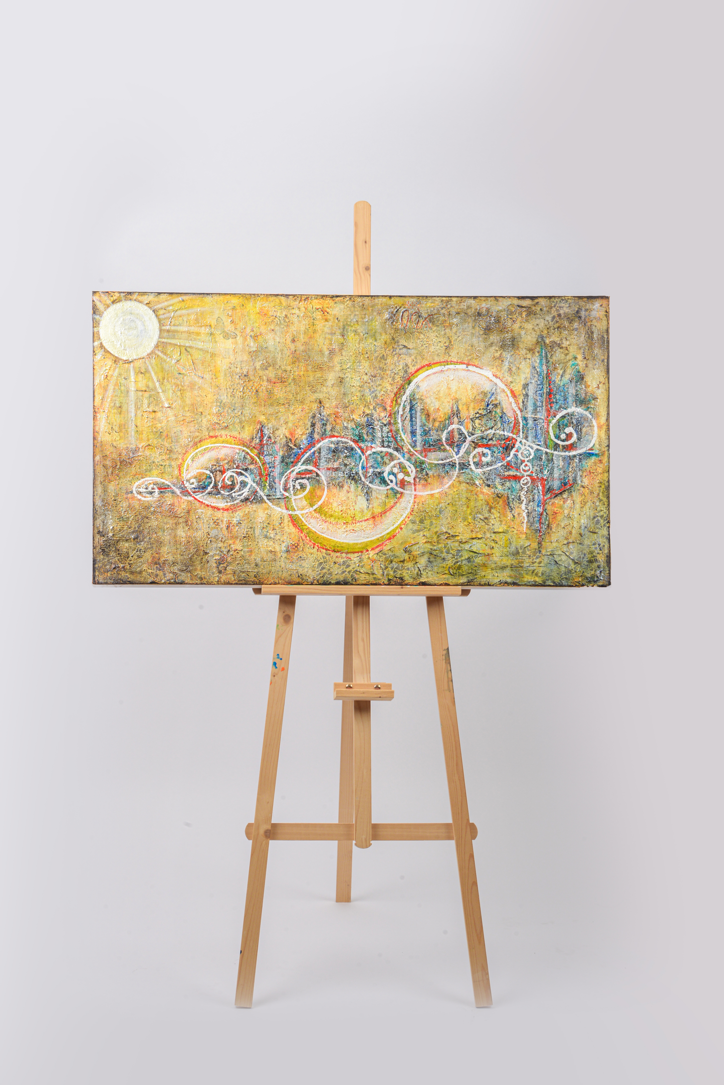 Imagine — original mixed media inspirational canvas by Rashmi Malhan