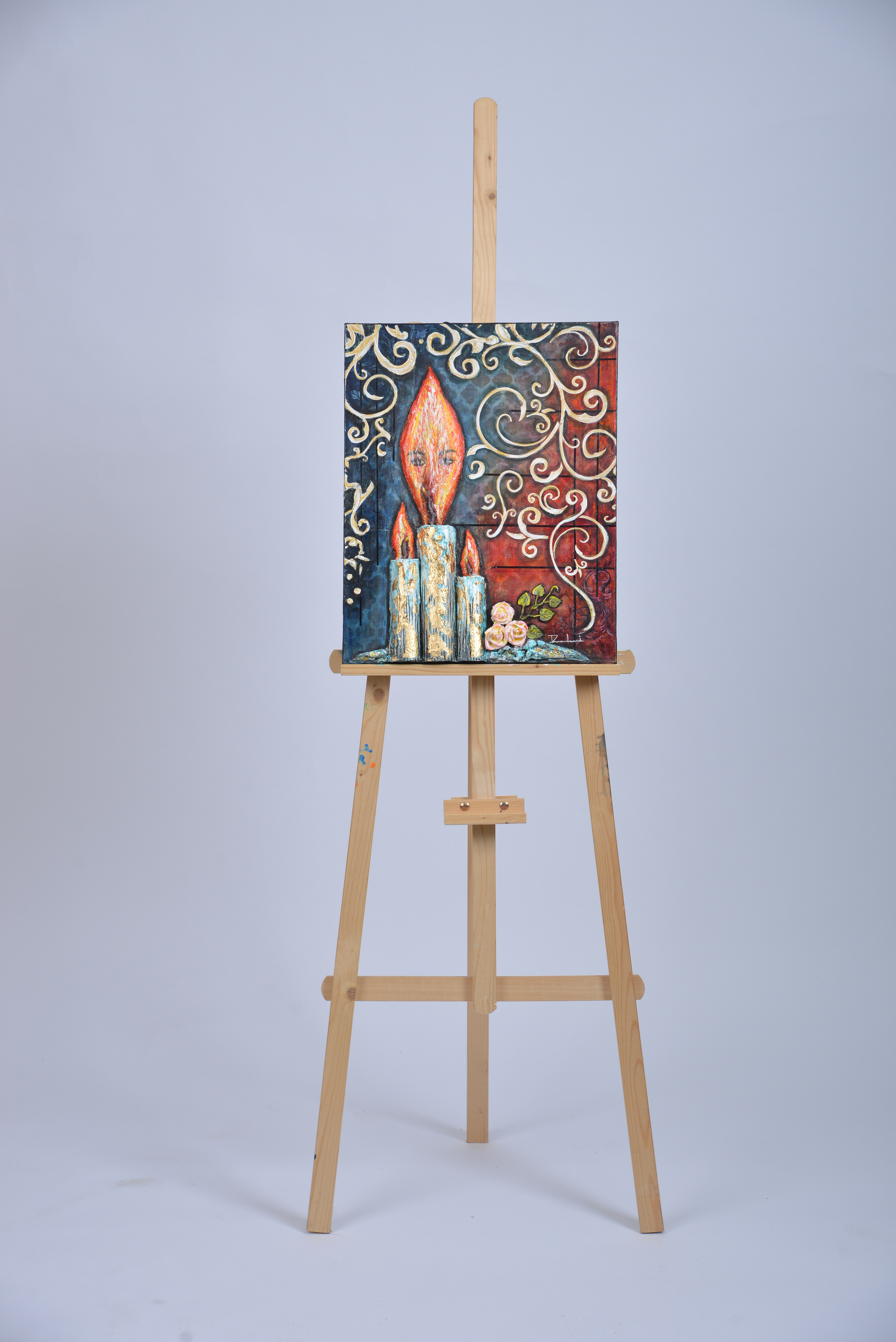 Illumination Of The Soul — original mixed media spiritual canvas by Rashmi Malhan