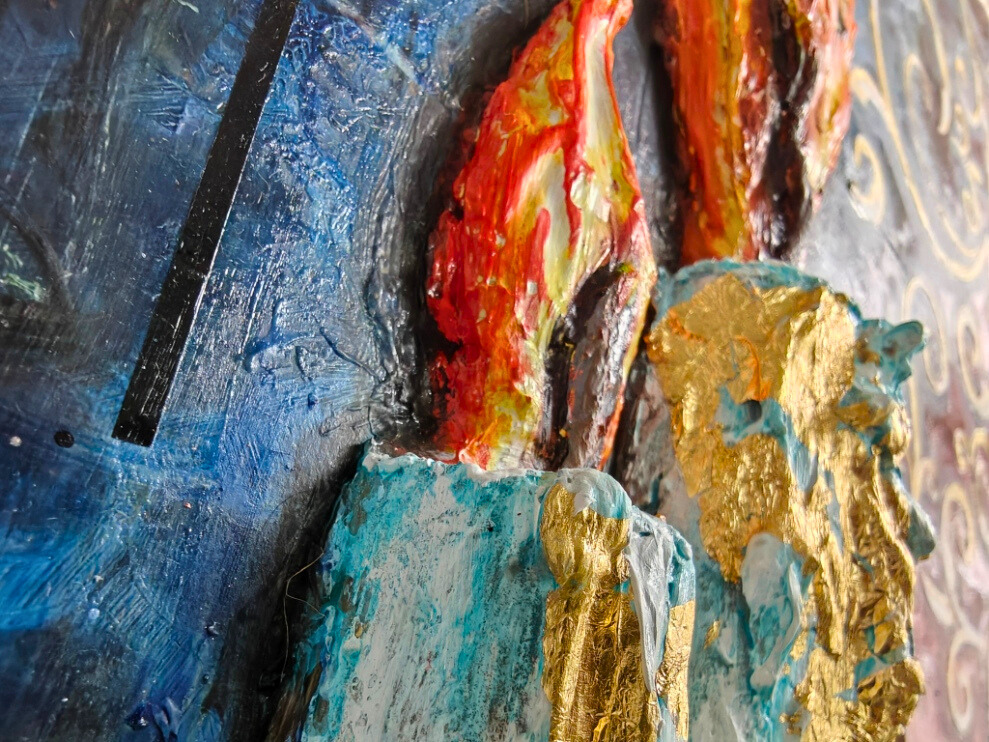 Illumination Of The Soul — original mixed media spiritual canvas by Rashmi Malhan