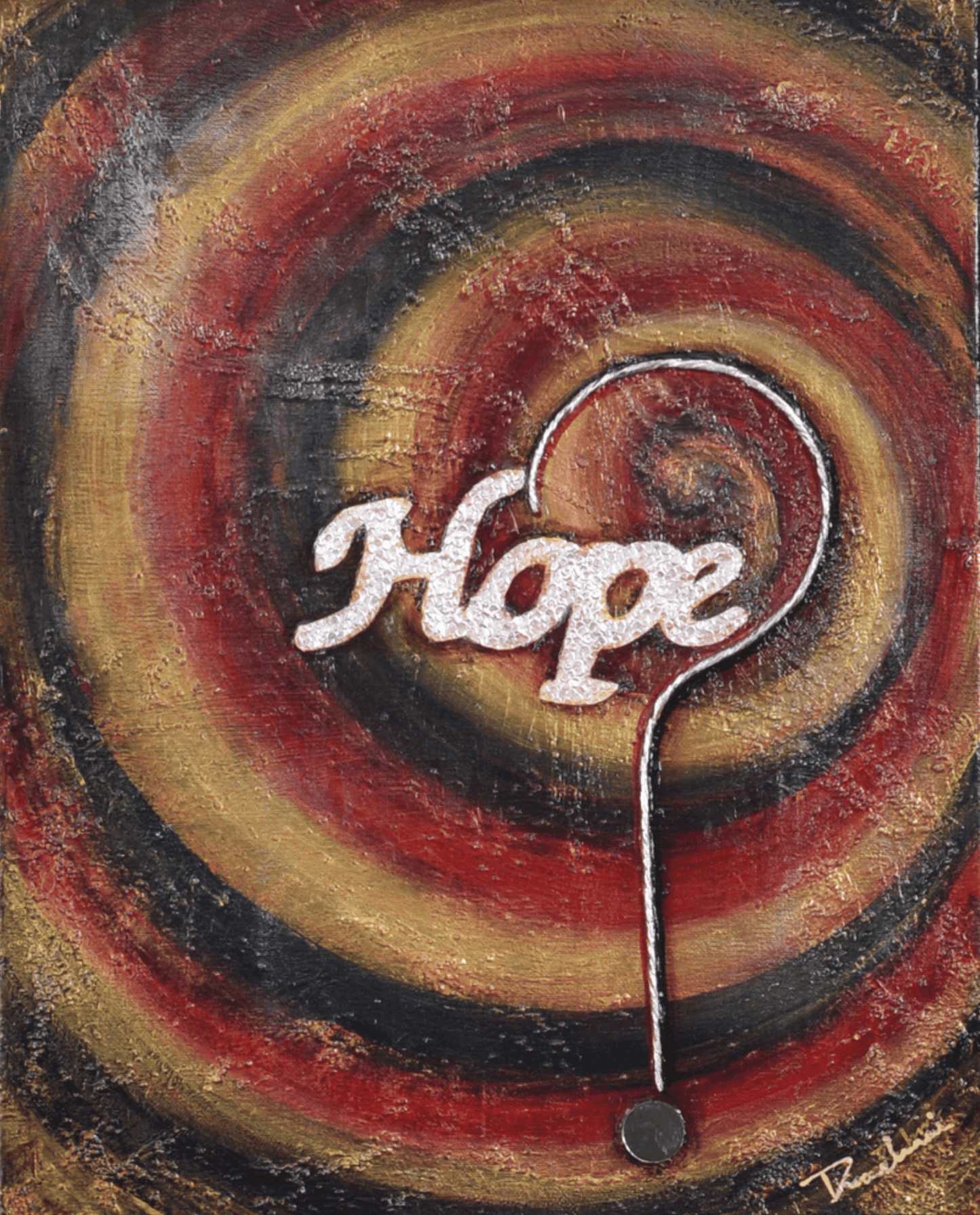 Hope — original mixed media inspirational canvas by Rashmi Malhan