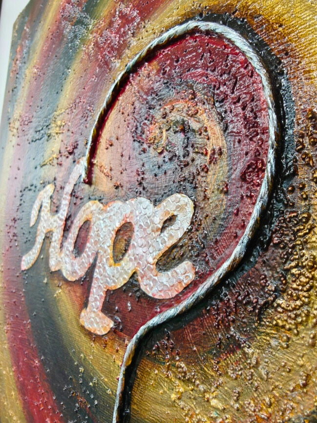 Hope — original mixed media inspirational canvas by Rashmi Malhan
