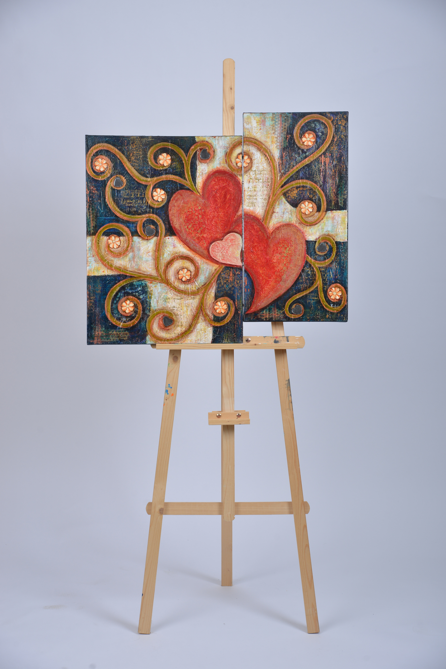 Love Grows — original mixed media love and connection canvas by Rashmi Malhan
