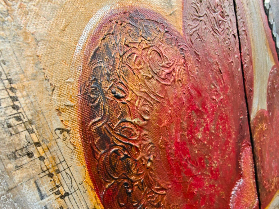 Grateful — original mixed media inspirational canvas by Rashmi Malhan