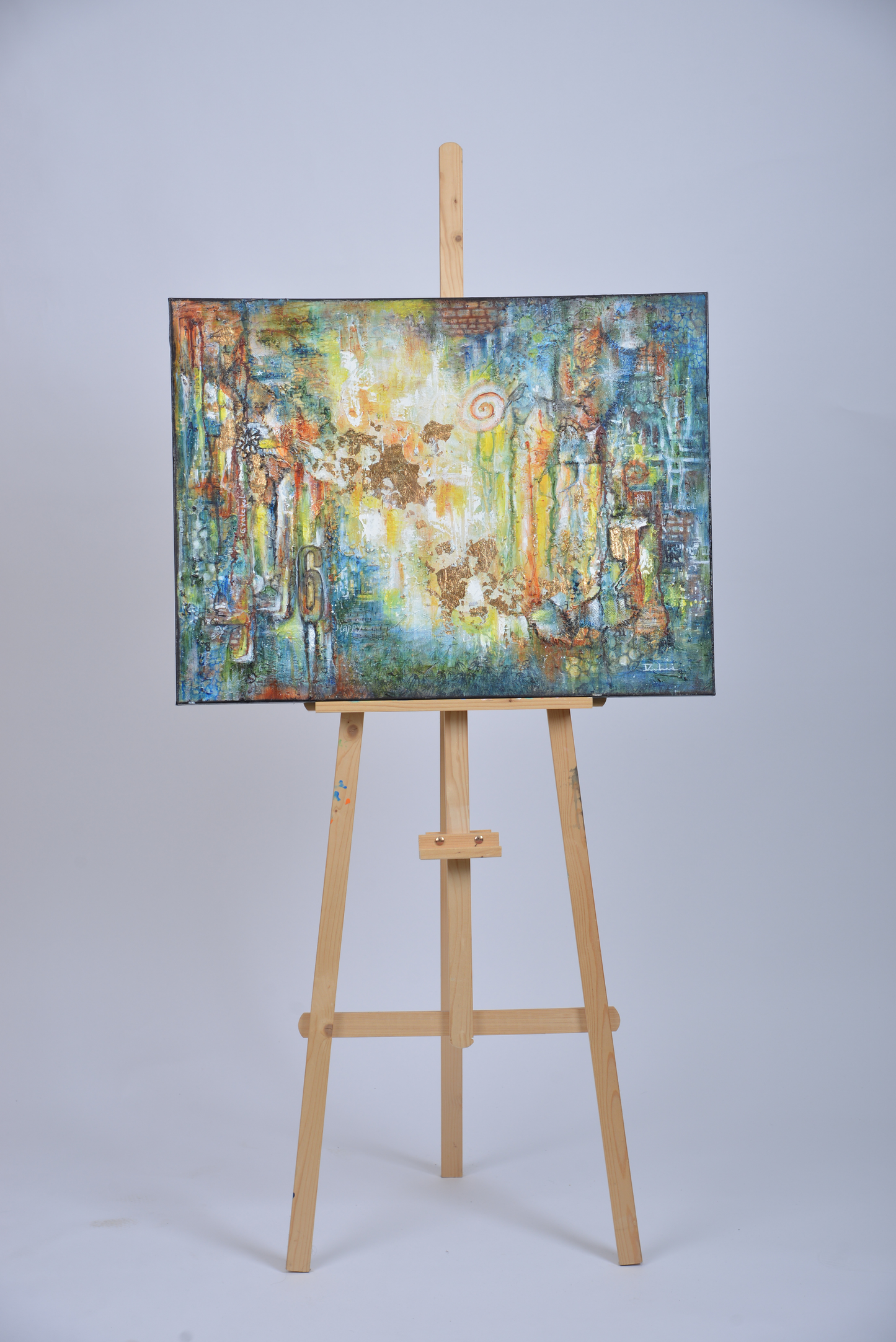 Number 6 — original mixed media spiritual canvas by Rashmi Malhan
