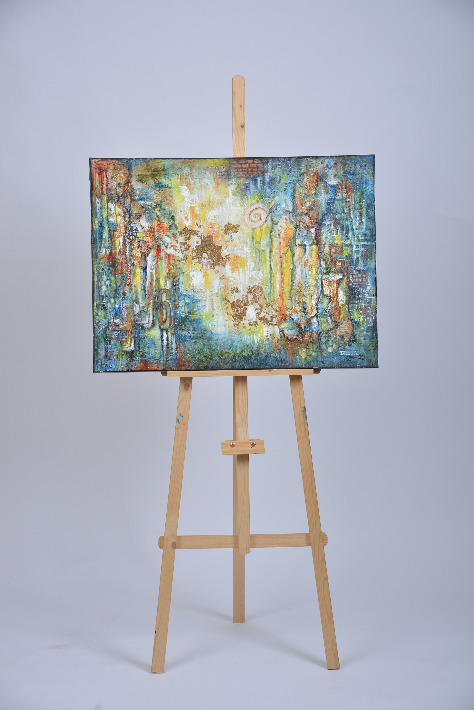 Number 6 — original mixed media spiritual canvas by Rashmi Malhan