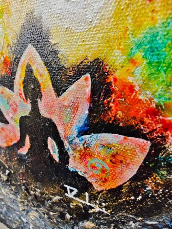 Moonlight Musing — original mixed media nature-inspired canvas by Rashmi Malhan